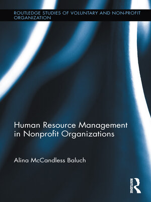 cover image of Human Resource Management in Nonprofit Organizations